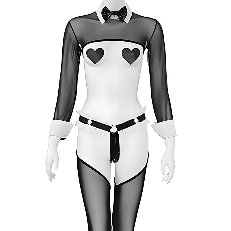 Anime Bunny Maid Uniform Mesh  - Garter Belt Set review and price