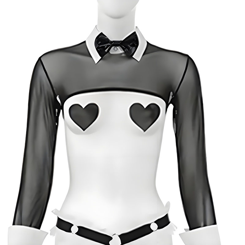 Anime Bunny Maid Uniform Mesh  - Garter Belt Set review and price