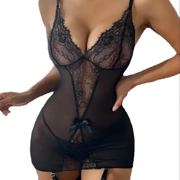 Lace Underwear Set with Stocki - Garter Belt Set review and price