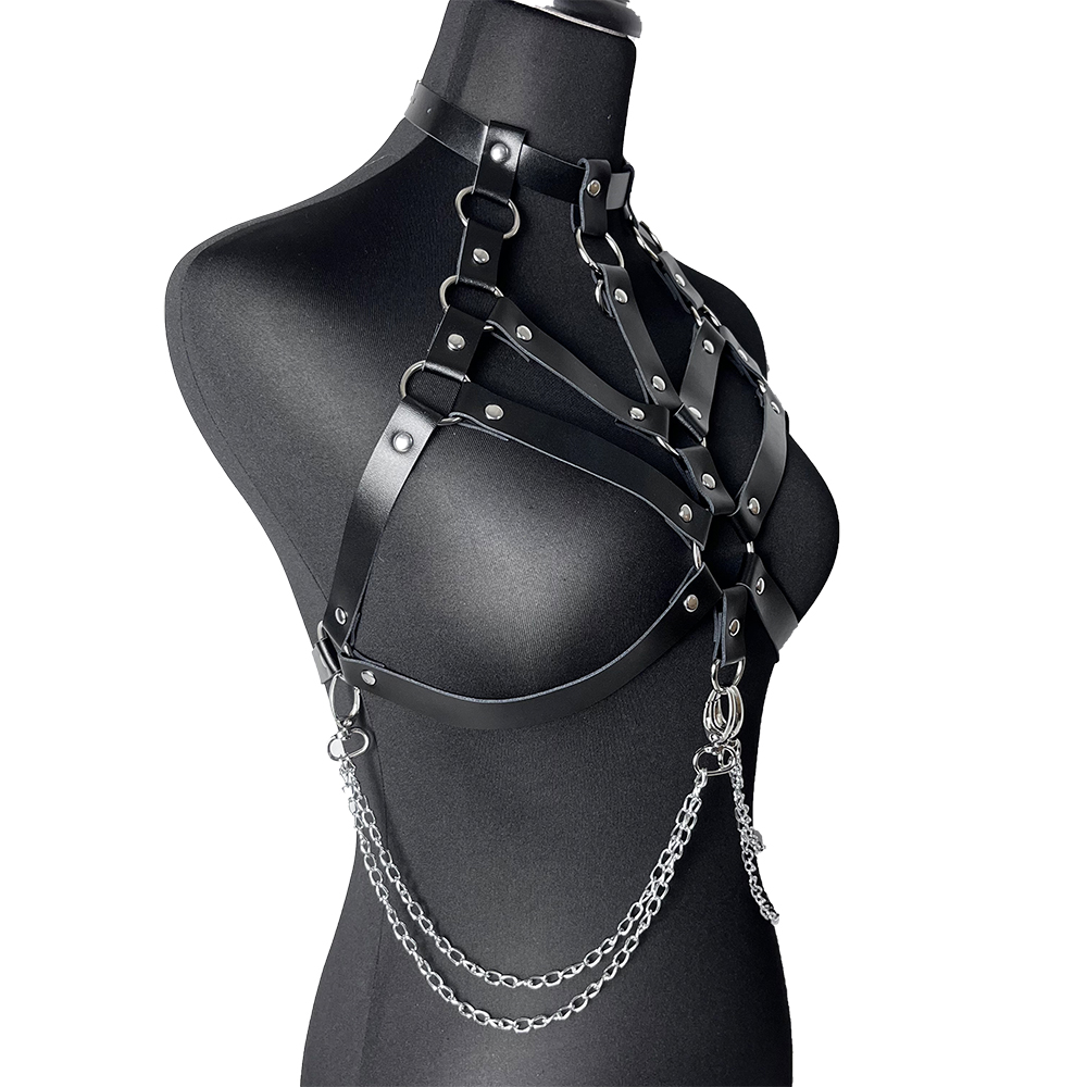 Chain with Leather Lingerie Wo - Garter Belt Set review and price