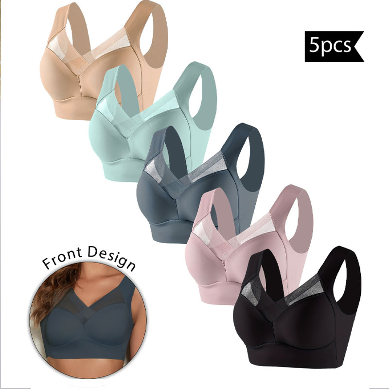 5PCS Women Sports Bras Full Cu - Bralette Wireless Soft review and price