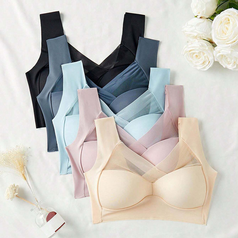 5PCS Women Sports Bras Full Cu - Bralette Wireless Soft review and price