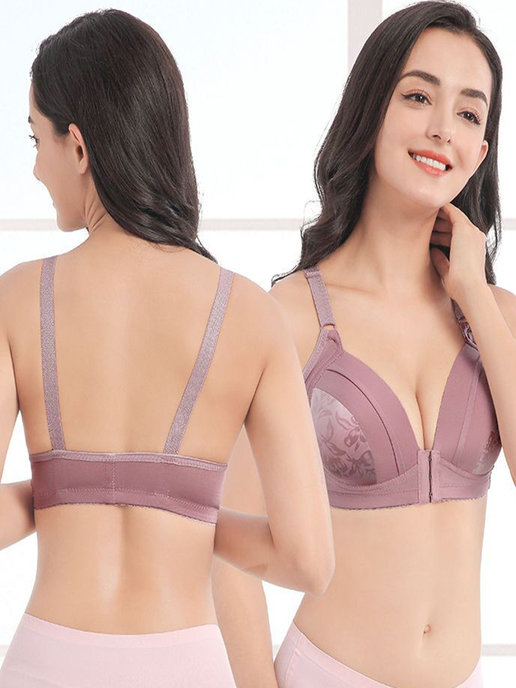 Push Up Bra Front Closure Wome - Bralette Wireless Soft review and price